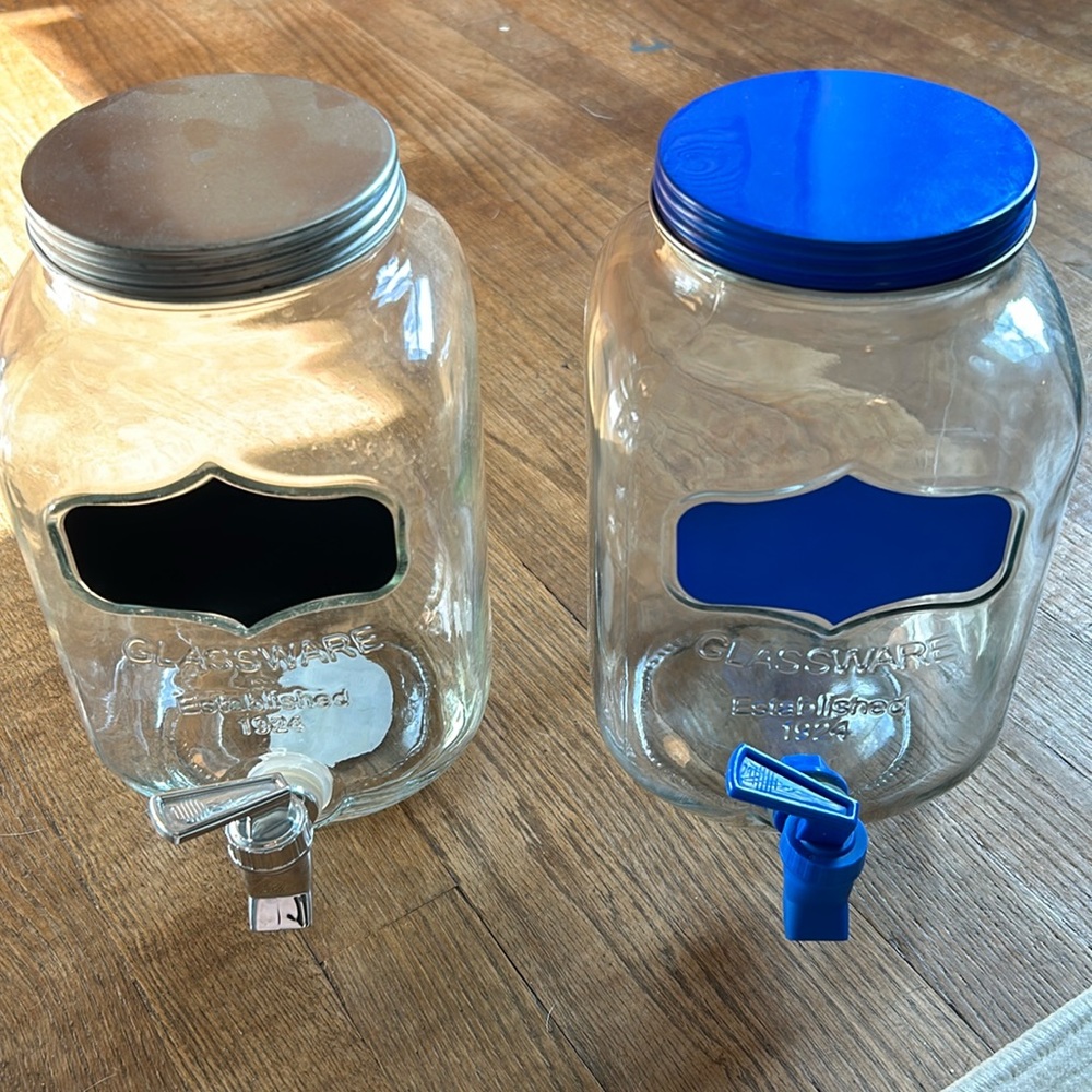 2 Mason jar drink pitchers